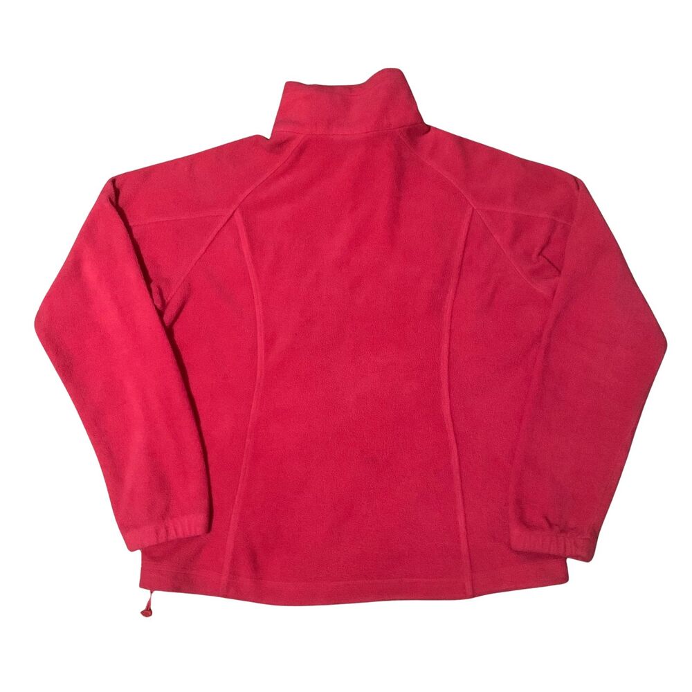 Columbia Fleece Jacket Womens XL Pink Long Sleeve Full Zip Mock Neck Outdoor - Picture 3 of 6